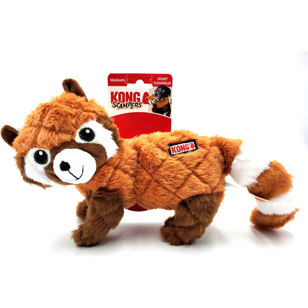 Kong Dog Scampers Panda Rouge