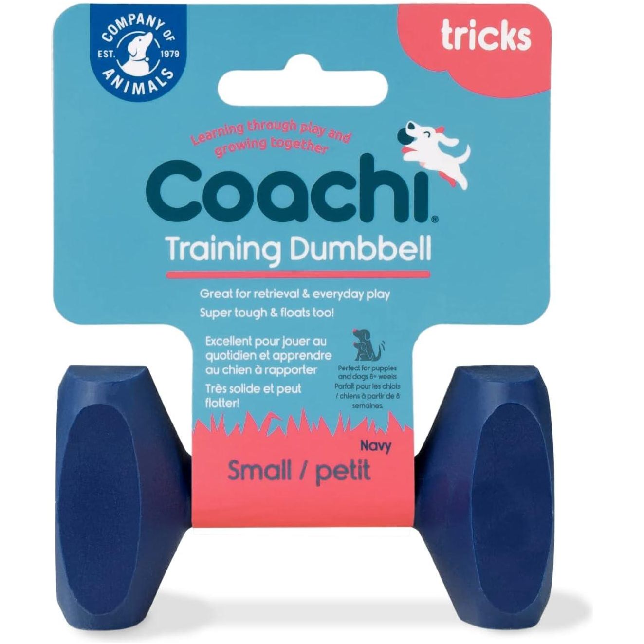 Coachi Training Dumbbell - Small(4"): Navy - Training Products - COACHI - PetMax Canada