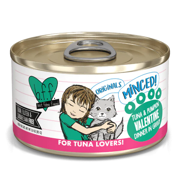 Weruva Wet Cat Food BFF Valentine! Tuna & Pumpkin Minced Dinner in Gravy