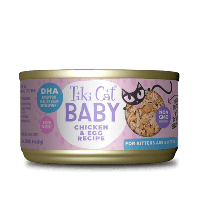 Tiki Cat Can Baby Kitten Whole Food Chicken & Egg