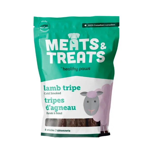 Healthy Paws Meats & Treats Cold Smoked Tripe Stick Lamb