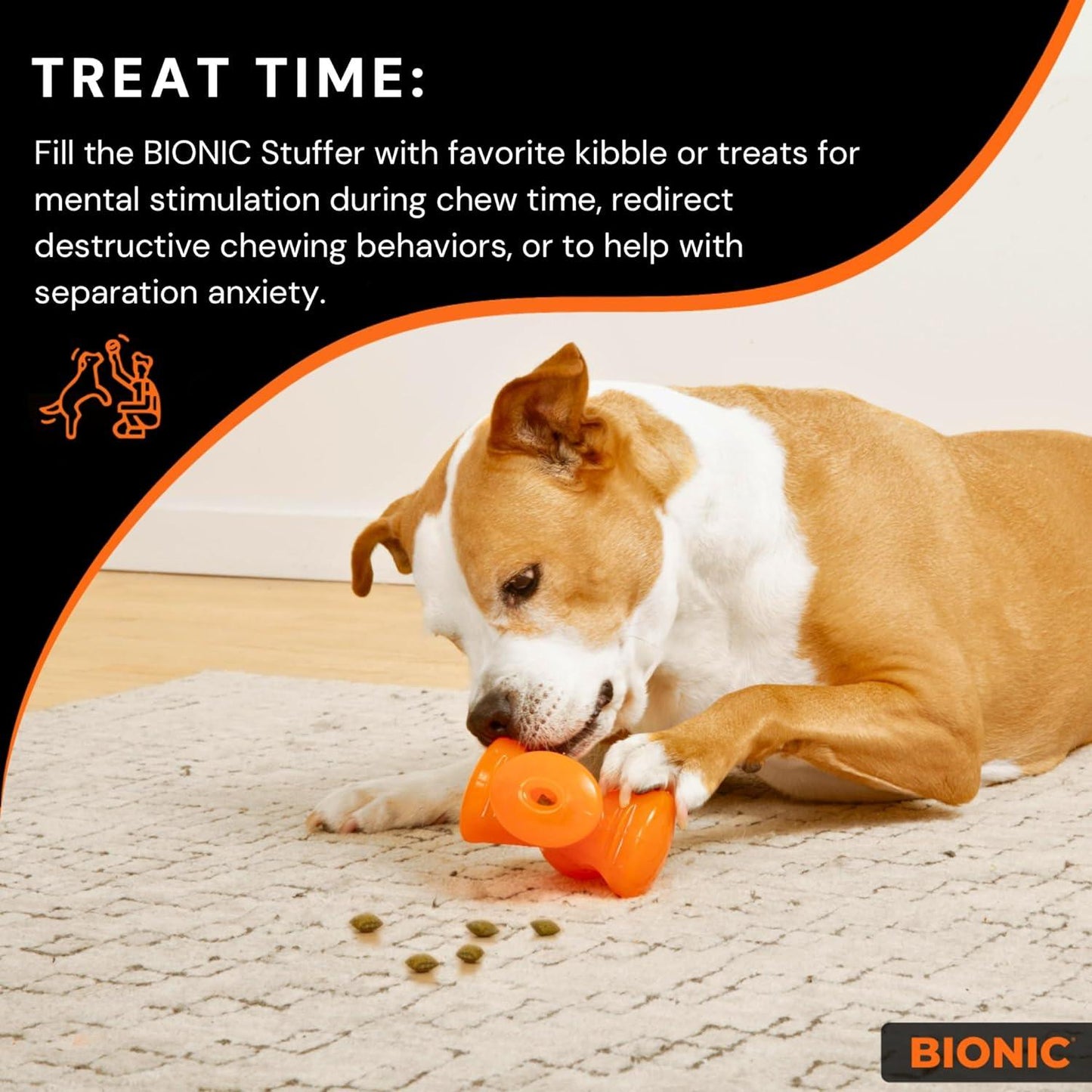 Bionic Rubber Stuffer Dog Toy - 5" - Dog Toys - Bionic - PetMax Canada