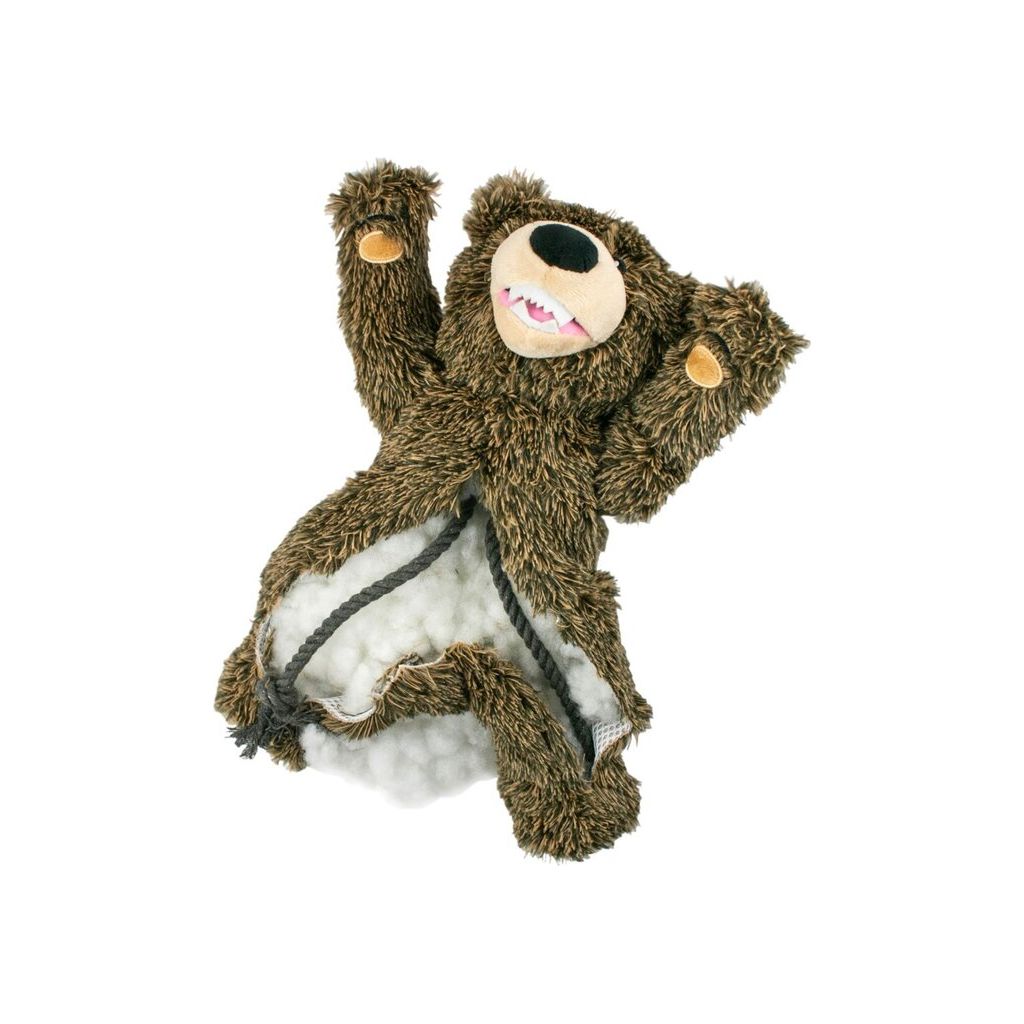 Tall Tails Plush Grizzly With Squeaker & Interior Rope