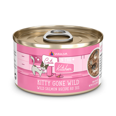 Weruva Wet Cat Food Kitty Gone Wild Salmon, Tuna, Sardine & Mackerel Pate with Shreds