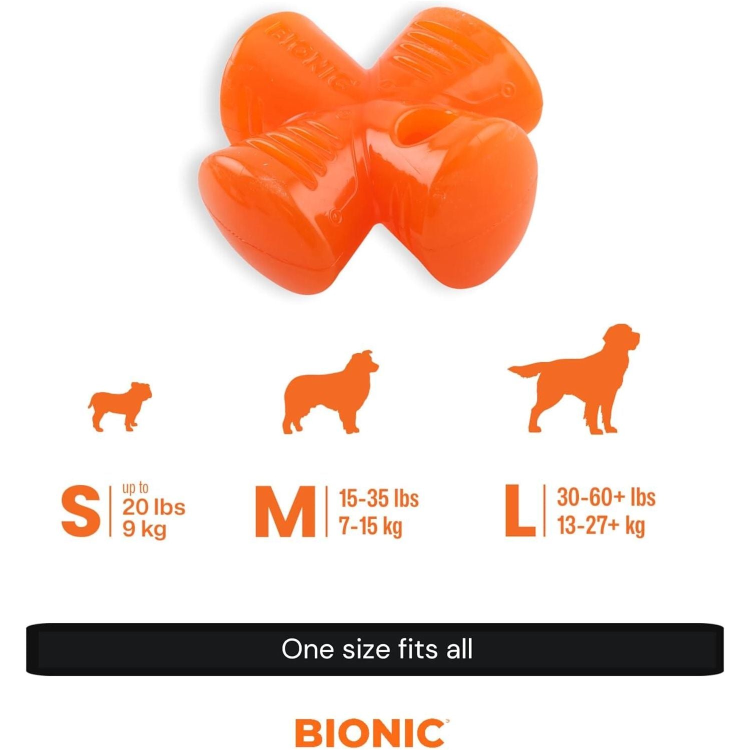 Bionic Rubber Stuffer Dog Toy - 5" - Dog Toys - Bionic - PetMax Canada