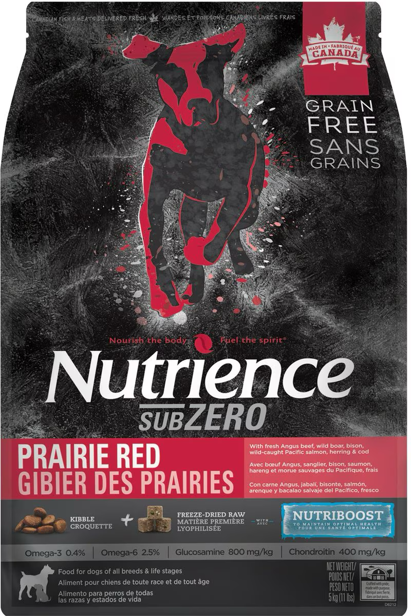 Nourriture pour chiens Nutrience sans céréales SubZero Rouge Prairie