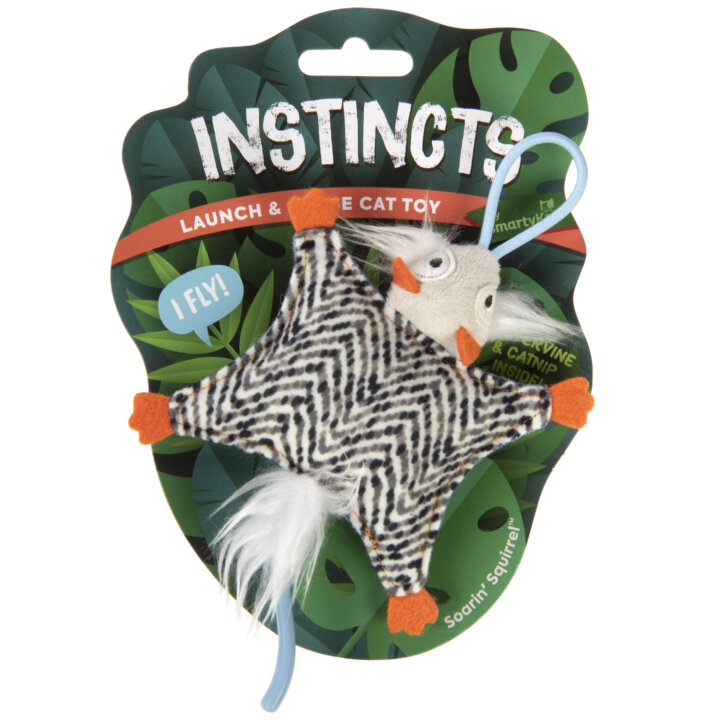 Instincts Cat Soarin Squirrel Happy Nip Crinkle Launch