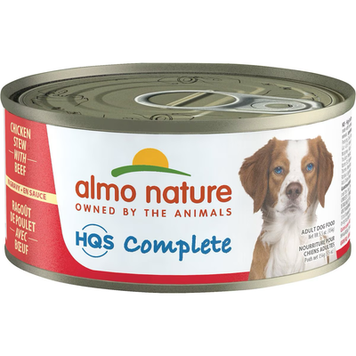 Almo Nature HQS Complete Chicken Stew with Beef Canned Dog Food