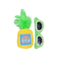 Multipet Cat Toy Margaritaville Sunglasses & Pineapple 2 pack