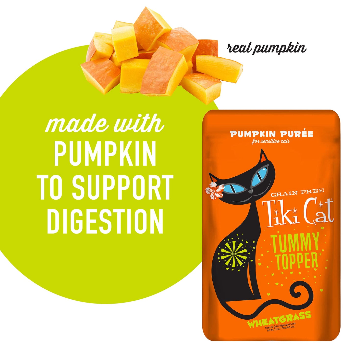 Tiki Cat Tummy Topper Pumpkin & Wheatgrass