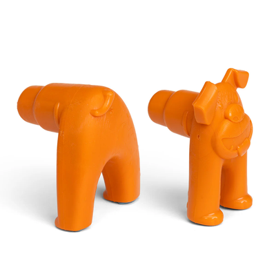 West Paw Zogoflex Toppl Stopper Tangerine 2 Pack