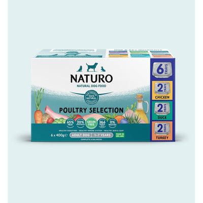 Naturo Canine Grain Free Tray Chicken, Duck, Turkey 6 pack