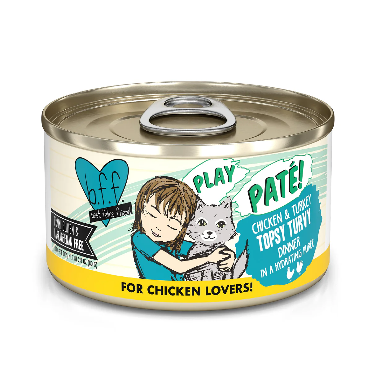 Weruva Wet Cat Food BFF Topsy Turvy! Chicken & Turkey Pate