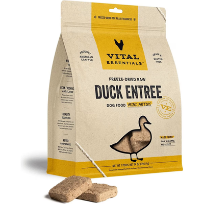 Vital Essentials Freeze Dried Raw Duck Mini Patties