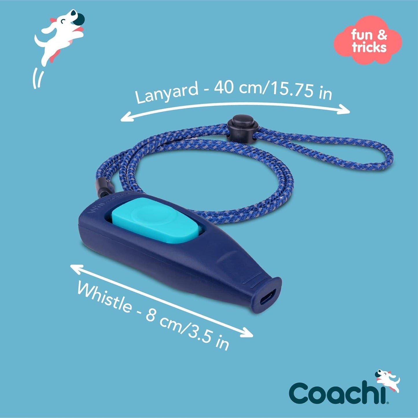 Coachi Whizzclick - Light Blue & Navy Button - Training Products - COACHI - PetMax Canada