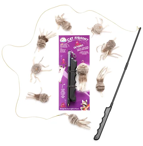 Cat Lures Cat Fishin Collapsible Wand with Octofly