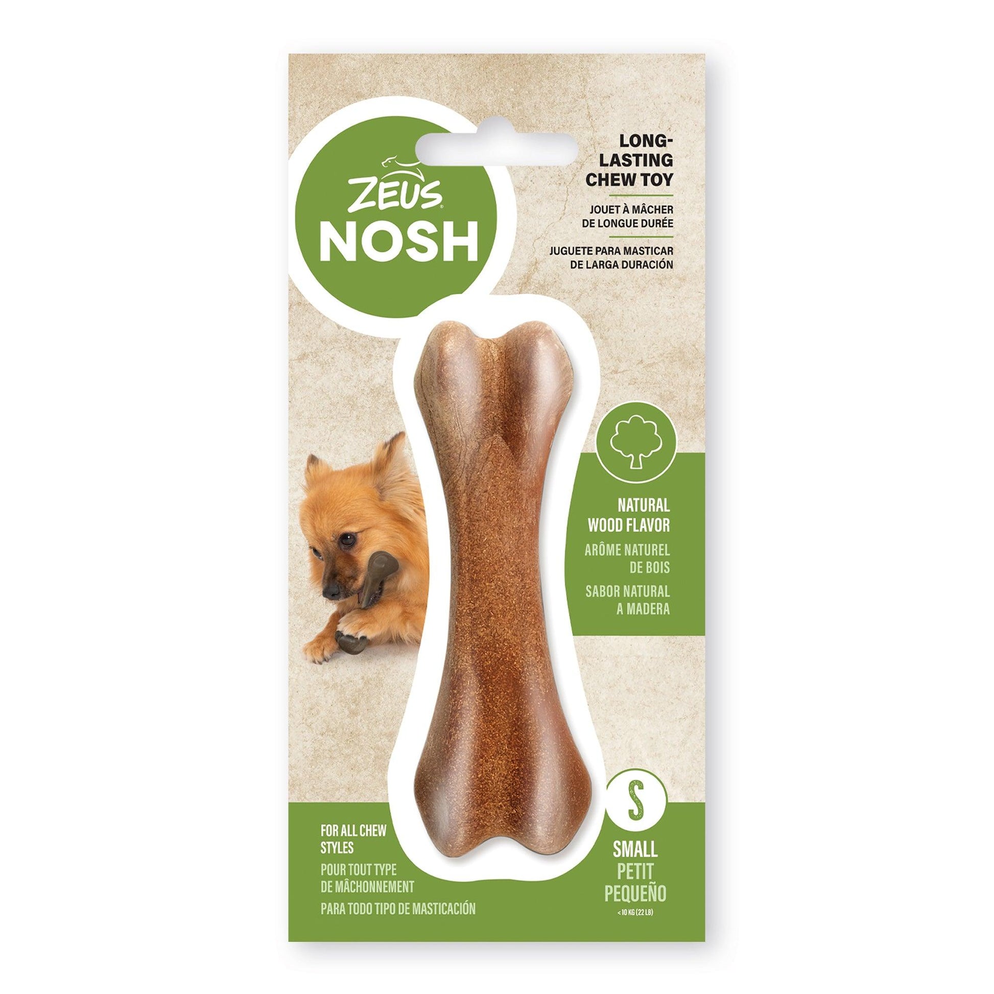 Nosh Wood Chew Bone - Small - Nylon - Nosh Bones - PetMax Canada