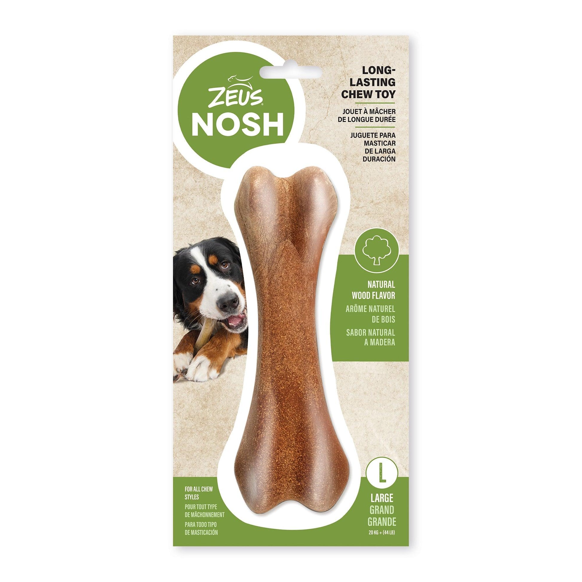 Nosh Wood Chew Bone - Small - Nylon - Nosh Bones - PetMax Canada