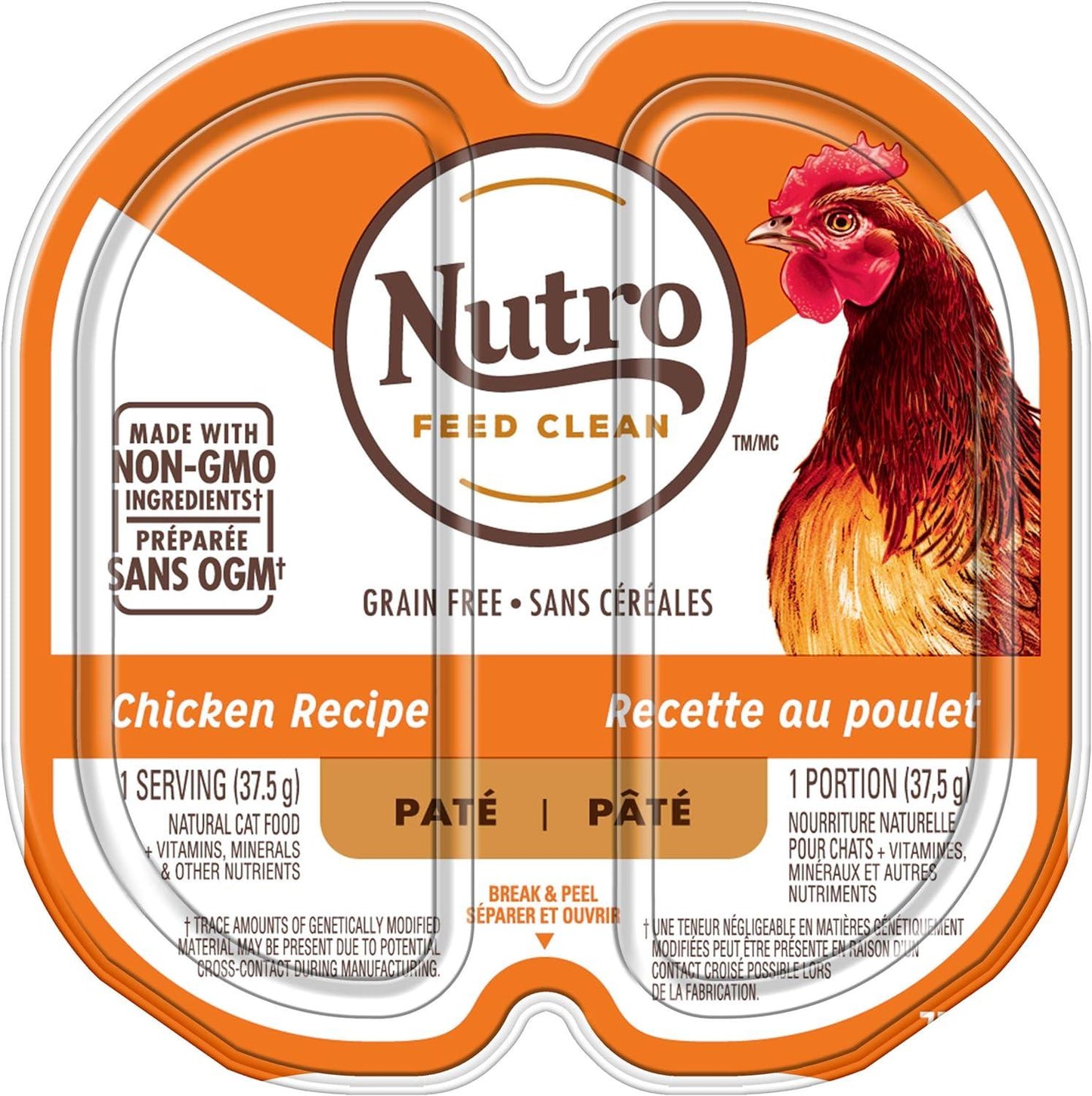 Nutro Perfect Portions Adult Wet Cat Food Grain Free Chicken Paté Entrées - 75g - Canned Cat Food - Nutro - PetMax Canada