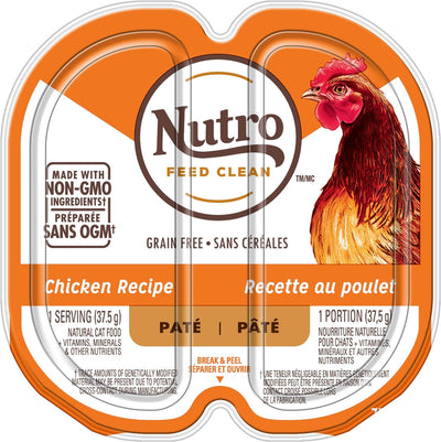 Nutro Perfect Portions Adult Wet Cat Food Grain Free Chicken Paté Entrées - 75g - Canned Cat Food - Nutro - PetMax Canada
