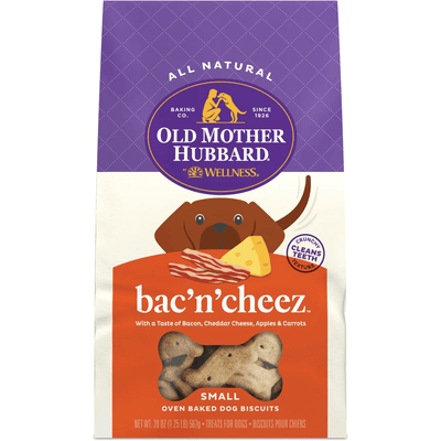 Old Mother Hubbard Classic Bac'N'Cheez Natural Oven-Baked Biscuits Dog Treats - Small: 567g - Dog Treats - Old Mother Hubbard - PetMax Canada