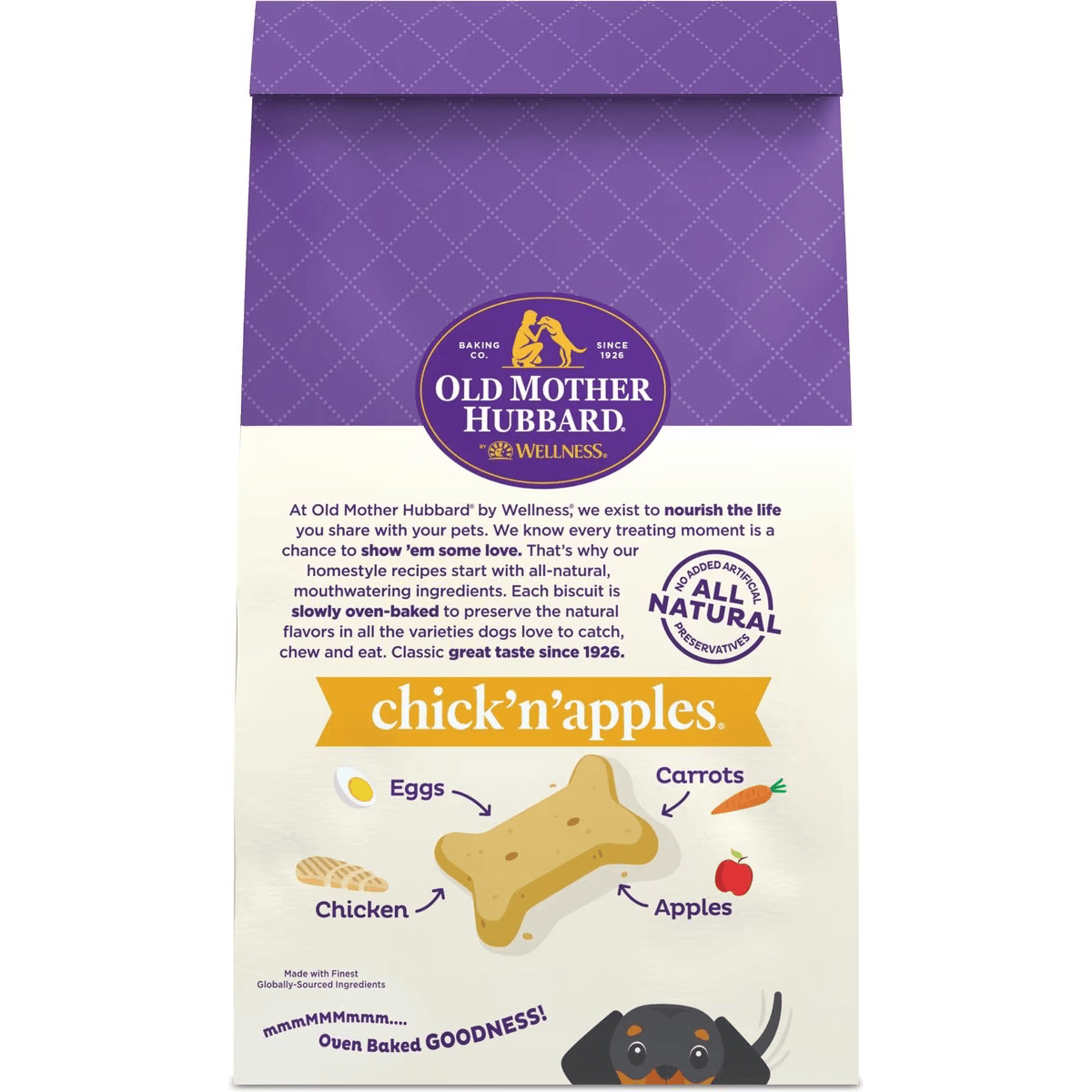 Old Mother Hubbard Classic Chick'N'Apples Natural Mini Oven-Baked Biscuits Dog Treats - 567g - Dog Treats - Old Mother Hubbard - PetMax Canada