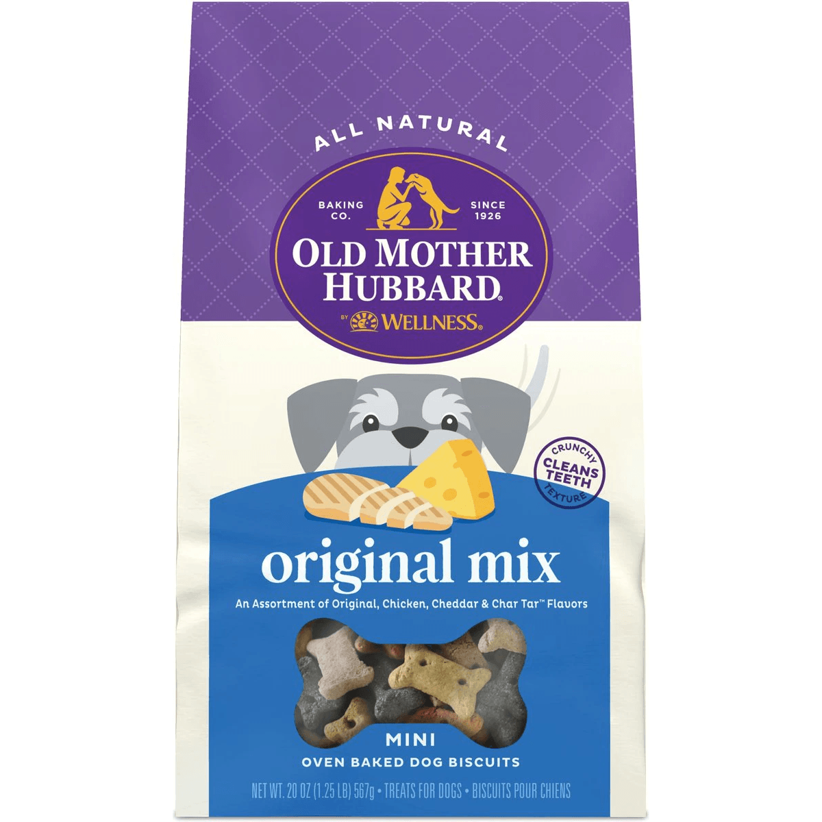 Old Mother Hubbard Classic Original Mix Natural Oven-Baked Biscuits Dog Treats - Mini / 567g - Dog Treats - Old Mother Hubbard - PetMax Canada