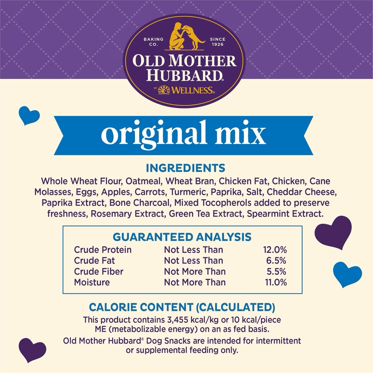 Old Mother Hubbard Classic Original Mix Natural Oven-Baked Biscuits Dog Treats - Mini / 567g - Dog Treats - Old Mother Hubbard - PetMax Canada