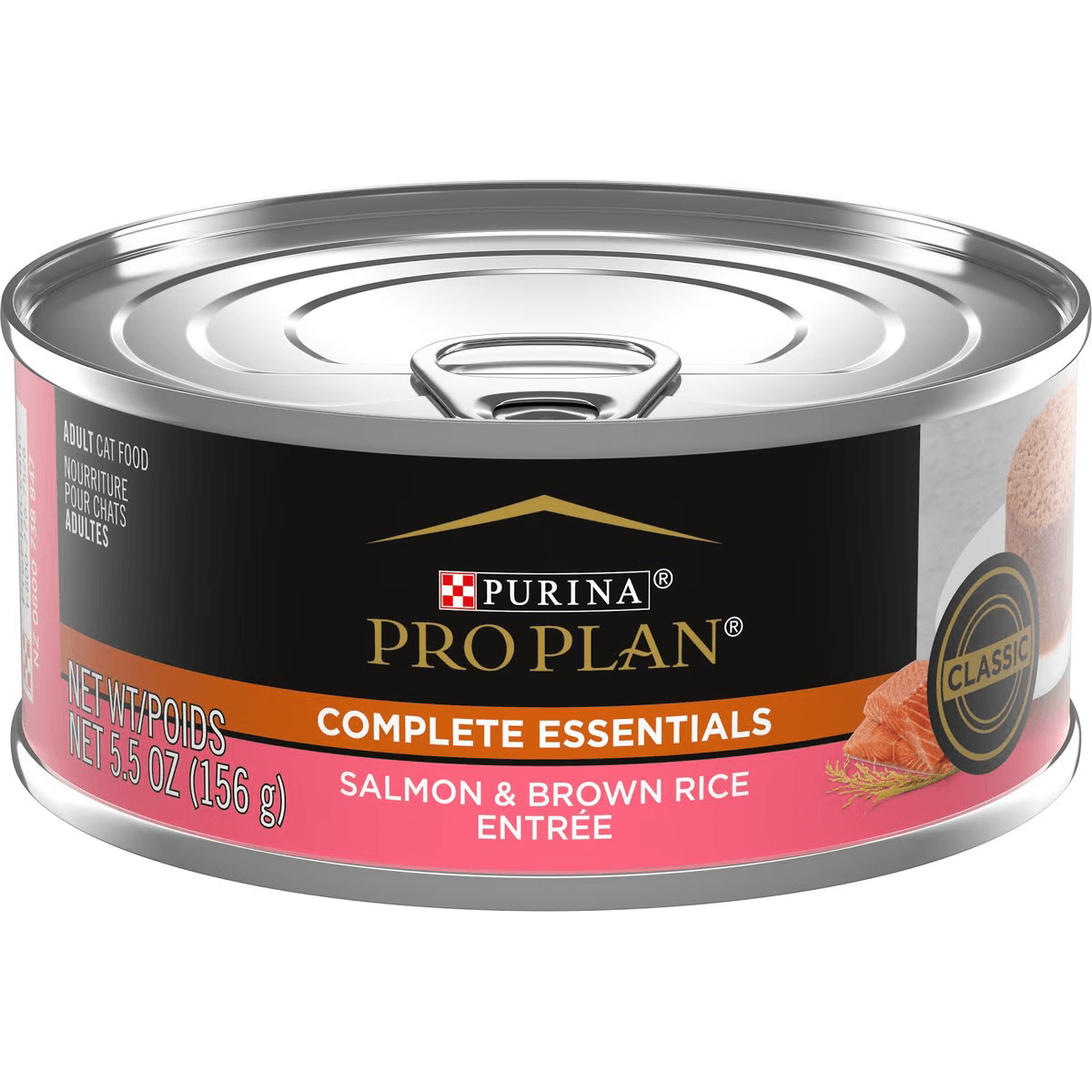 Purina Pro Plan Complete Essentials Adult Salmon & Rice Entrée in Sauce Wet Cat Food - 156g - Canned Cat Food - Purina Pro Plan - PetMax Canada