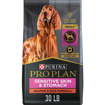 Purina Pro Plan Sensitive Skin and Stomach Dog Food With Probiotics Salmon & Rice Formula - 13.6 Kg - Dog Food - Purina Pro Plan - PetMax Canada