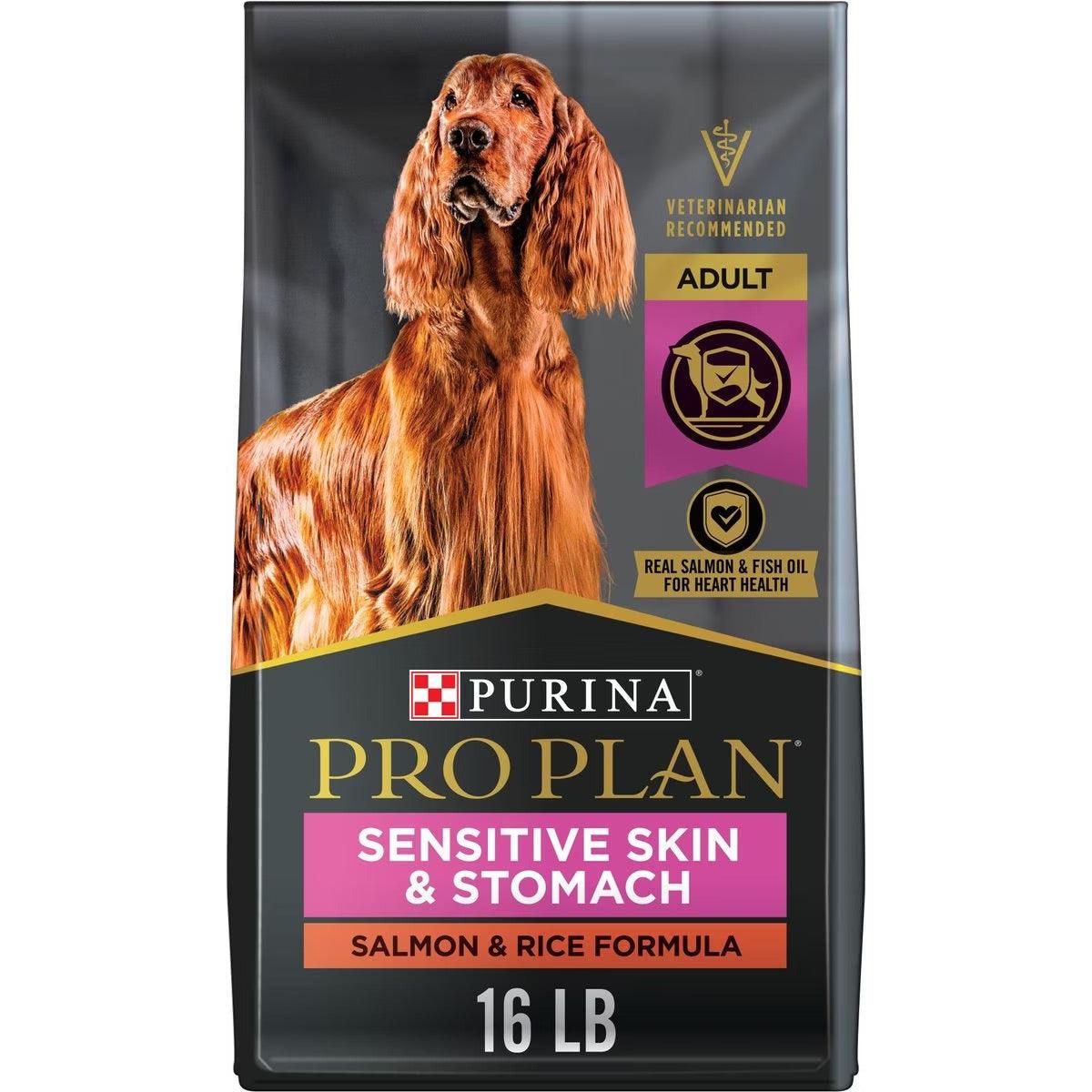 Purina Pro Plan Sensitive Skin and Stomach Dog Food With Probiotics Salmon & Rice Formula - 7.26 Kg - Dog Food - Purina Pro Plan - PetMax Canada