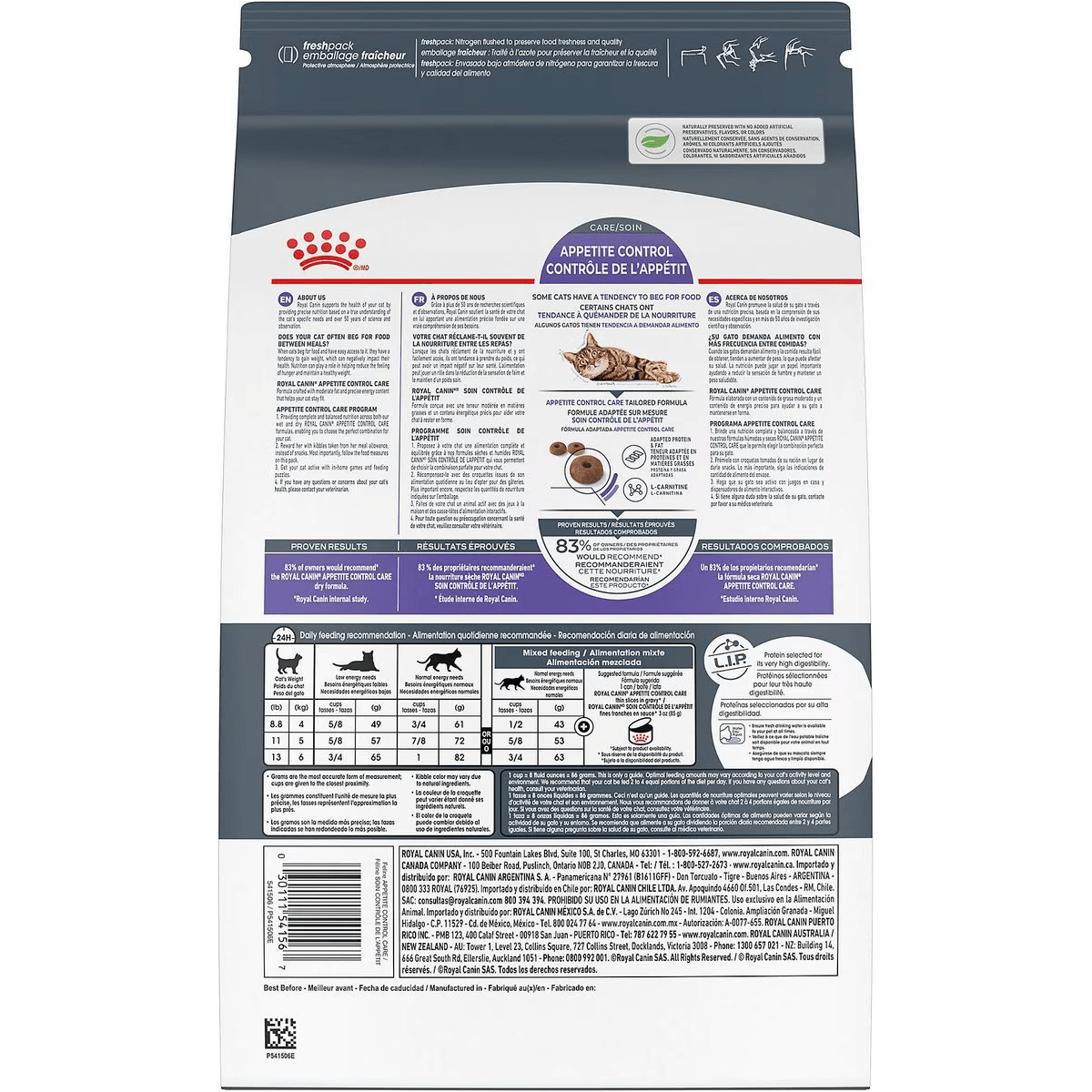 Royal Canin Feline Care Nutrition Appetite Control Care Spayed/Neutered Adult Dry Cat Food - 1.37 Kg - Cat Food - Royal Canin - PetMax Canada