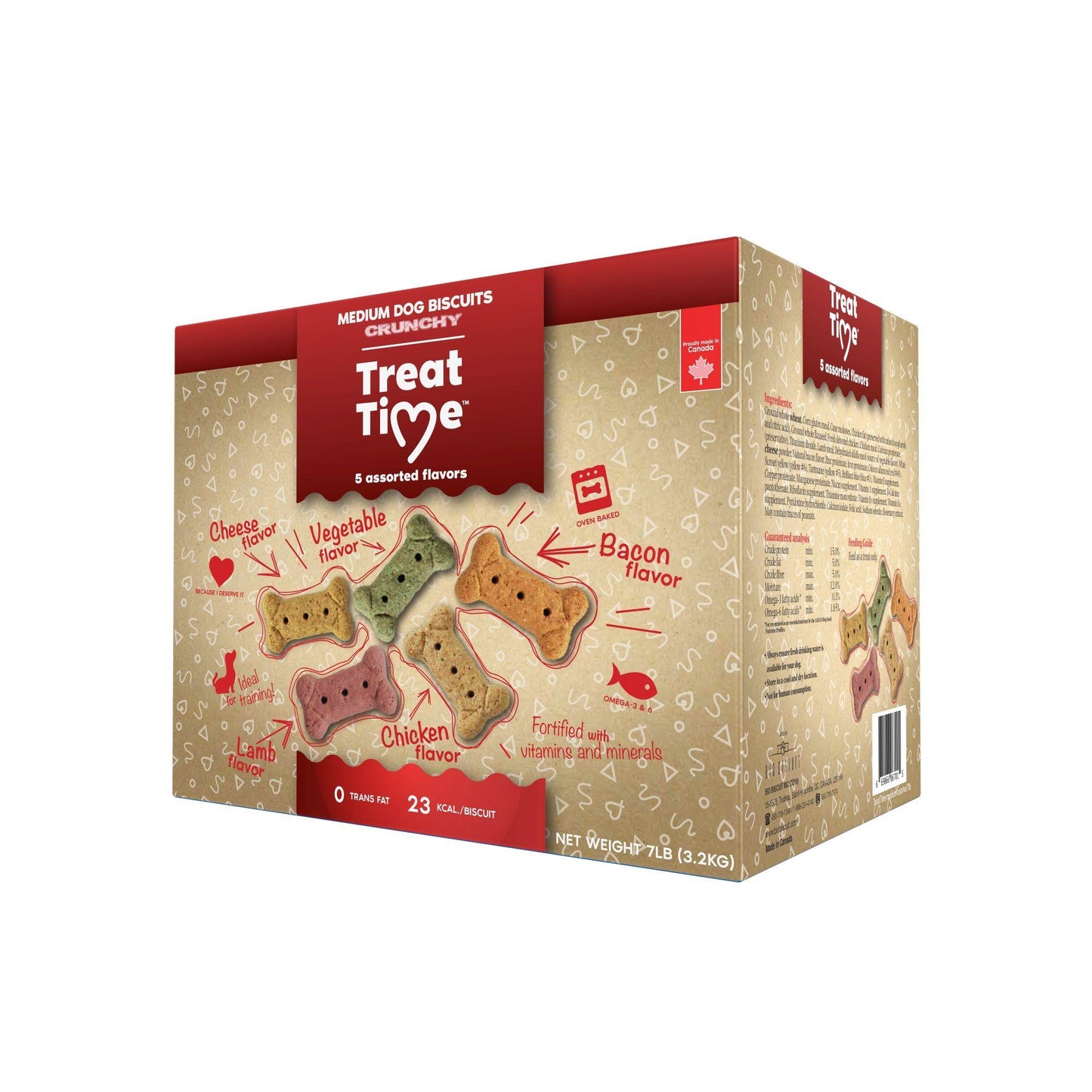 Treat Time Dog Biscuits Assorted - 3.2 Kg / Medium / Assorted - Dog Treats - Treat Time - PetMax Canada