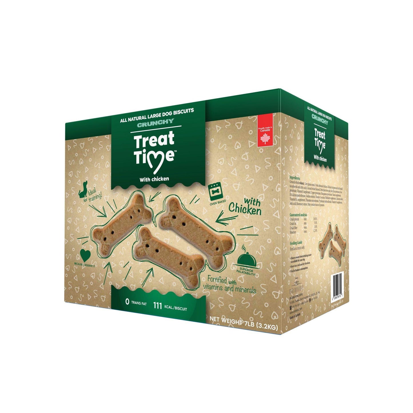 Treat Time Dog Biscuits Large - Large - Dog Treats - Treat Time - PetMax Canada