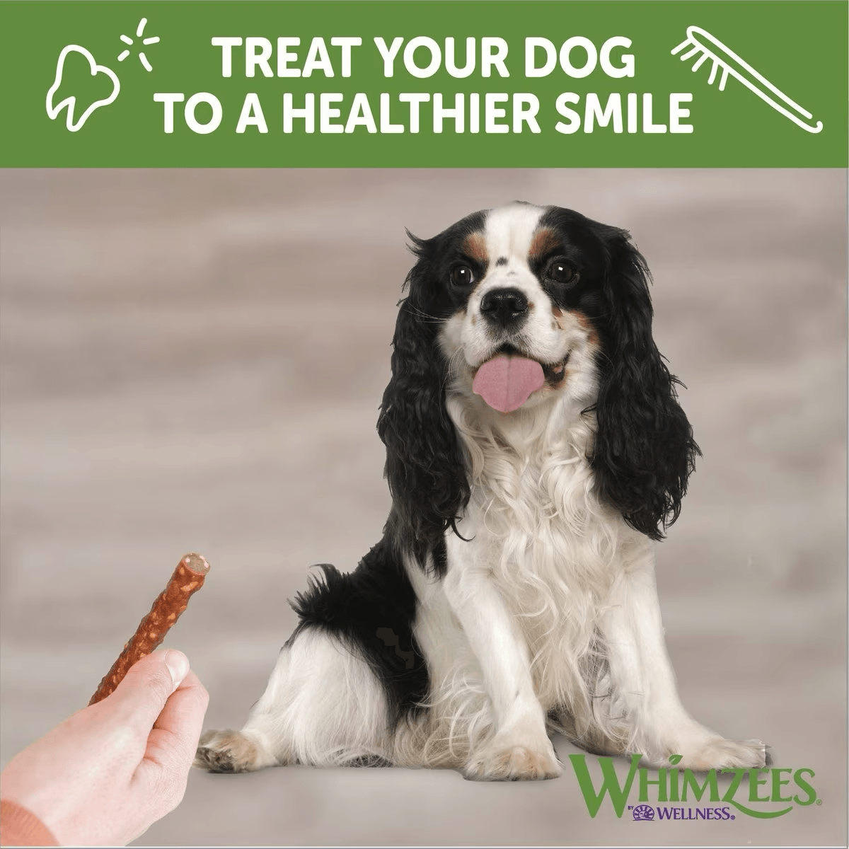 Whimzees Edible Dental Dog Chew Veggie Sausage - Small - Natural Chews - Whimzees - PetMax Canada