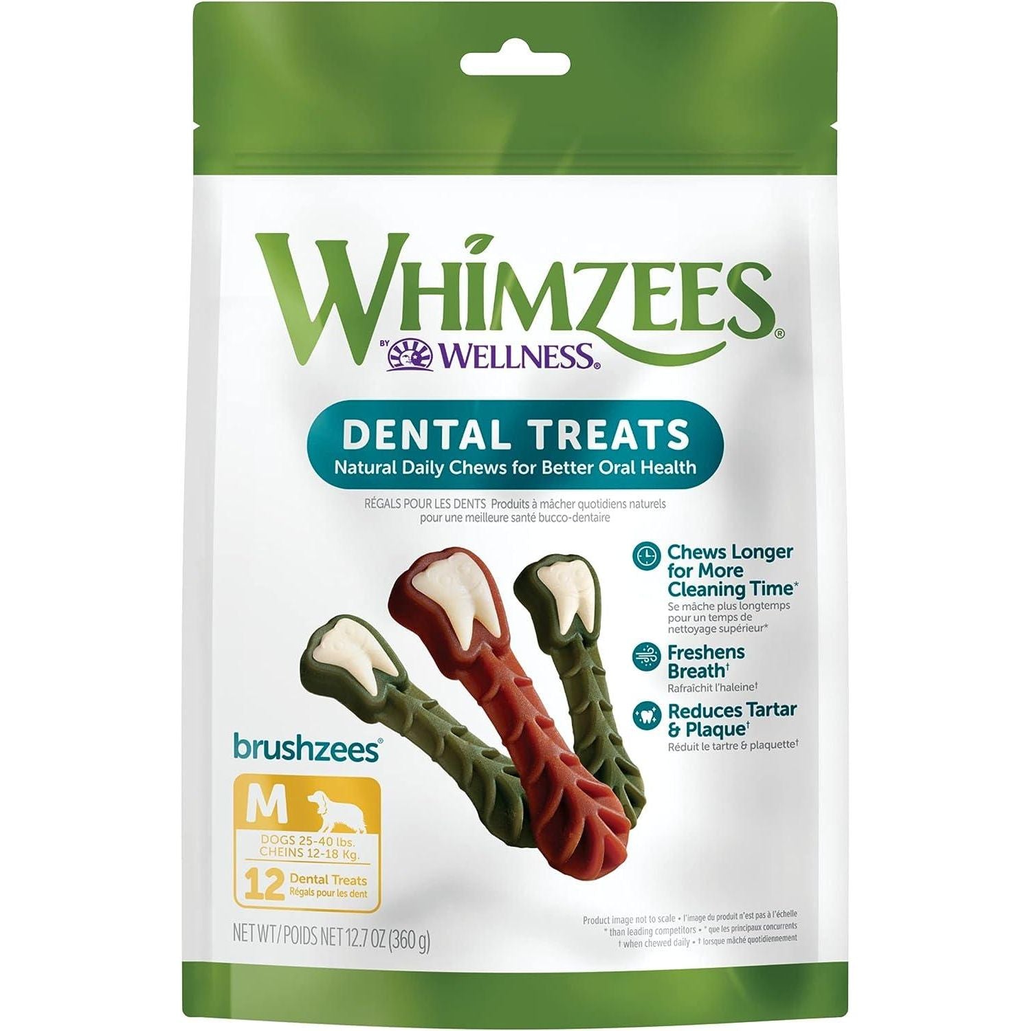 Whimzees Brushzees Dental Treats X small 48 Count