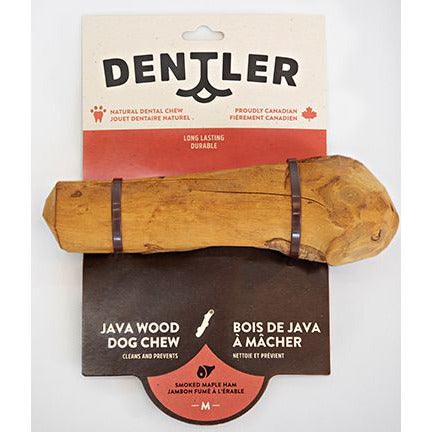 Dentler Java Wood Dog Chew Smoked Maple Ham - Medium - Chew Products - Dentler Natural Chews - PetMax Canada