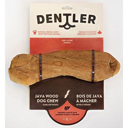 Dentler Java Wood Dog Chew Smoked Maple Ham - Large - Chew Products - Dentler Natural Chews - PetMax Canada