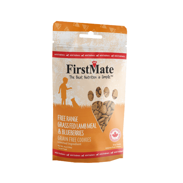 FirstMate Lamb With Blueberry Mini Trainers Dog Treats - 226g - Dog Treats - FirstMate - PetMax Canada