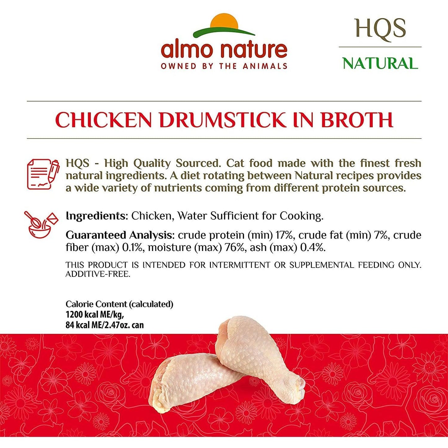 Almo Nature Natural Chicken Drumstick - 70g - Canned Cat Food - Almo Nature - PetMax Canada