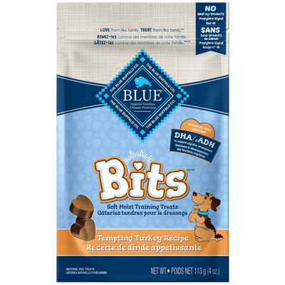 Blue Bits Dog Treats Soft Moist Turkey - 113g - Dog Treats - Blue Buffalo - PetMax Canada