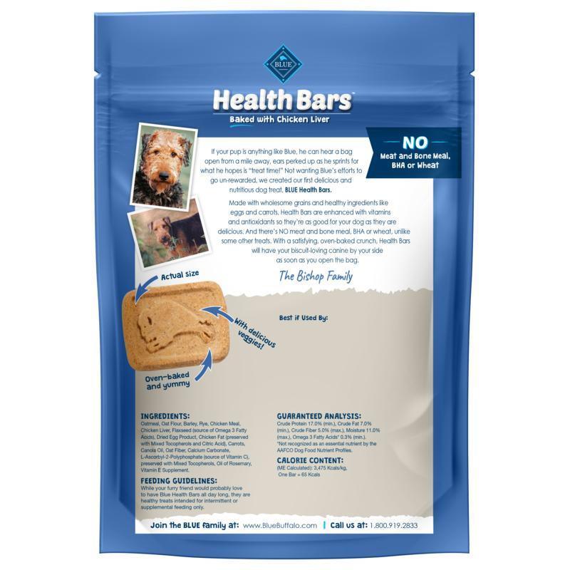 Blue Buffalo Health Bars Chicken Liver Crunch - 454g - Dog Treats - Blue Buffalo - PetMax Canada