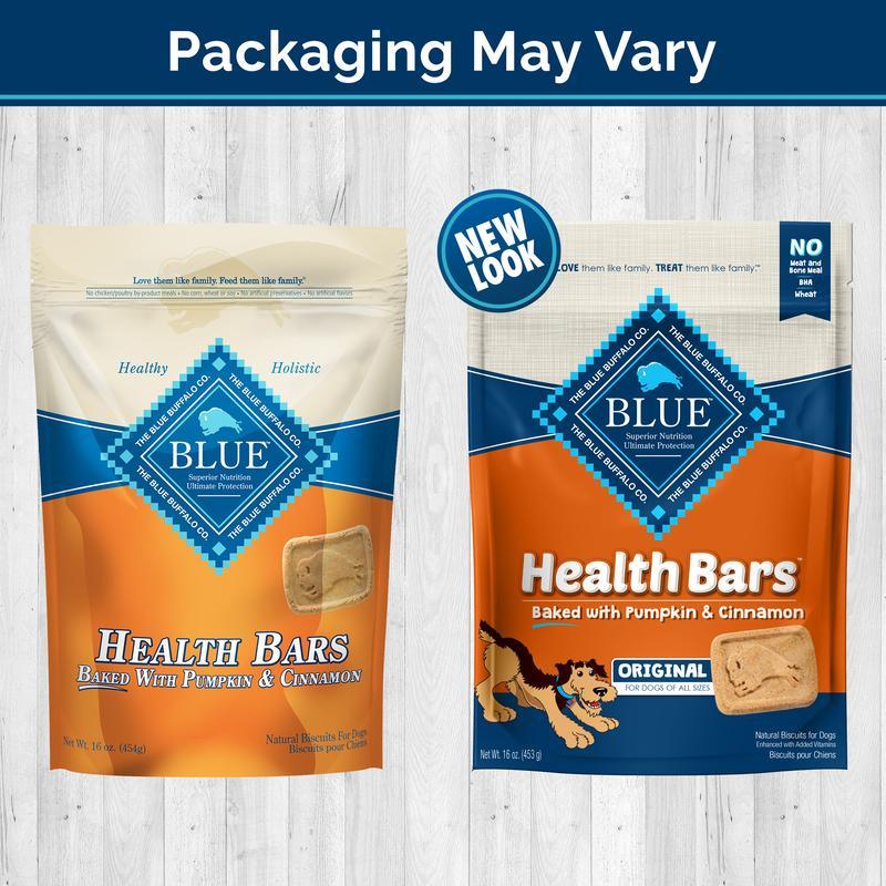 Blue Buffalo Health Bars Pumpkin Cinnamon Natural Dog Treats 16oz