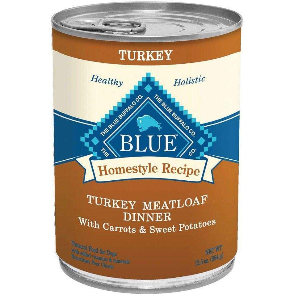 Blue Buffalo Homestyle Canned Dog Food Turkey Meatloaf - 354g - Canned Dog Food - Blue Buffalo - PetMax Canada