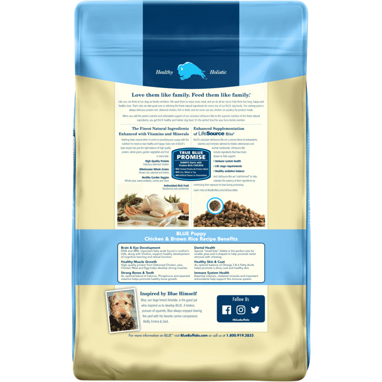 Puppy Chicken And Brown Rice Dry Dog Food Blue Buffalo