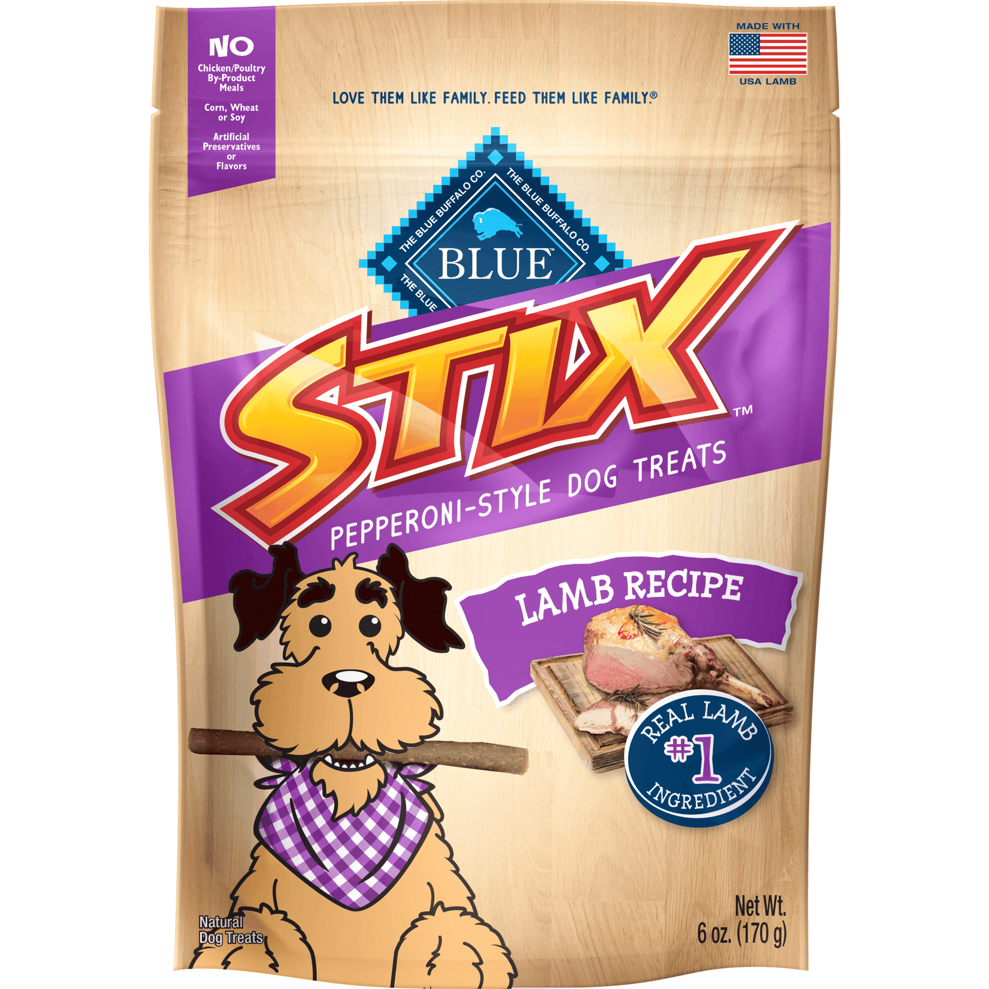 Blue Buffalo Pepperoni-Style Stix Lamb Recipe - 170g - Dog Treats - Blue Buffalo - PetMax Canada