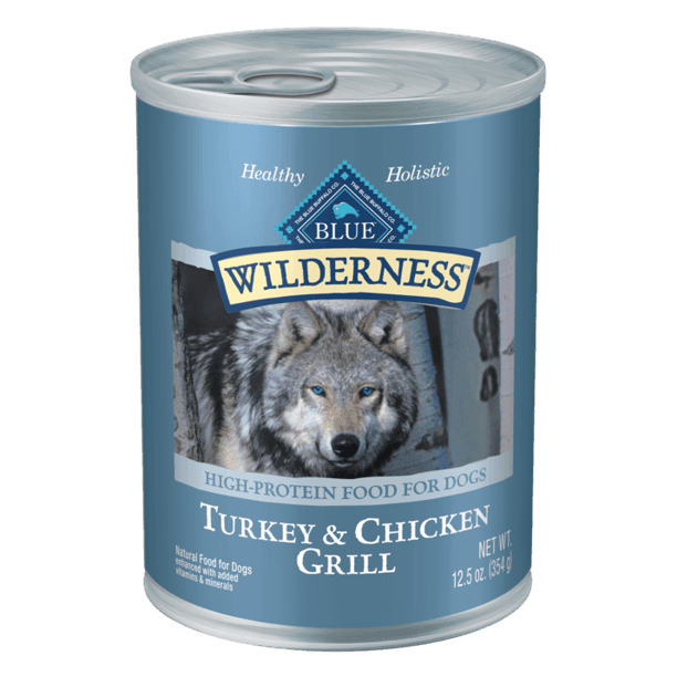 Blue Buffalo Wilderness Canned Dog Food Turkey & Chicken - 354g - Canned Dog Food - Blue Buffalo - PetMax Canada