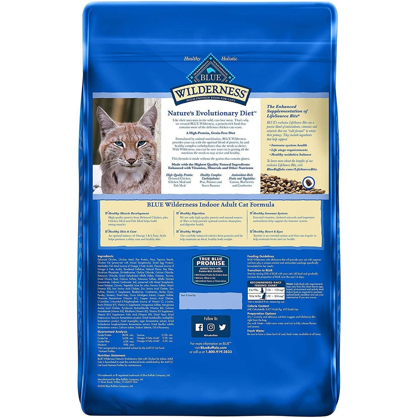 Blue Buffalo Wilderness Cat Food Indoor - 2.2 Kg - Cat Food - Blue Buffalo - PetMax Canada