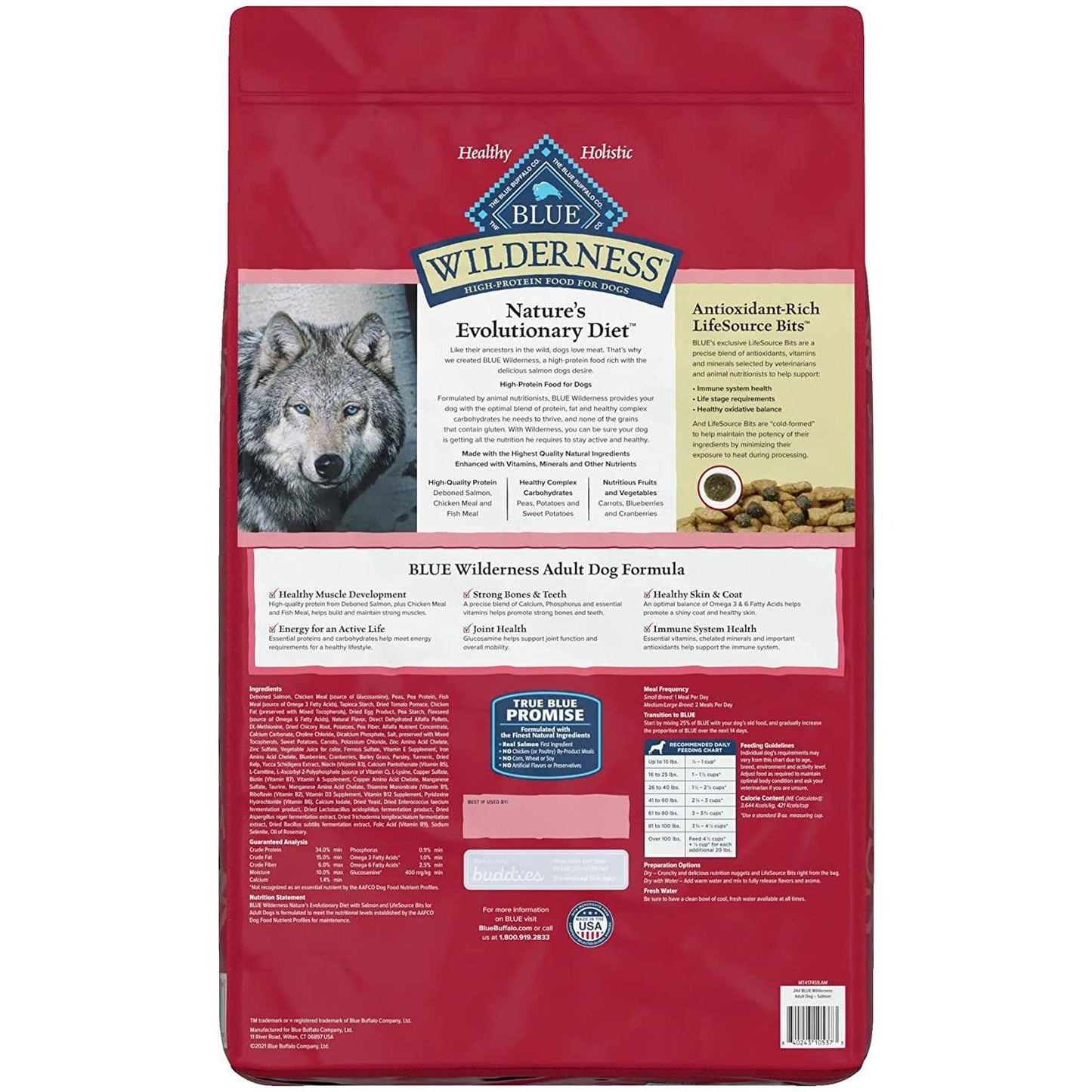 Blue Buffalo Wilderness Dog Food Salmon Formula - 2 Kg - Dog Food - Blue Buffalo - PetMax Canada