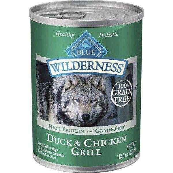 Blue Buffalo Wilderness Duck & Chicken Grill Grain-Free Canned Dog Food - 354g - Canned Dog Food - Blue Buffalo - PetMax Canada